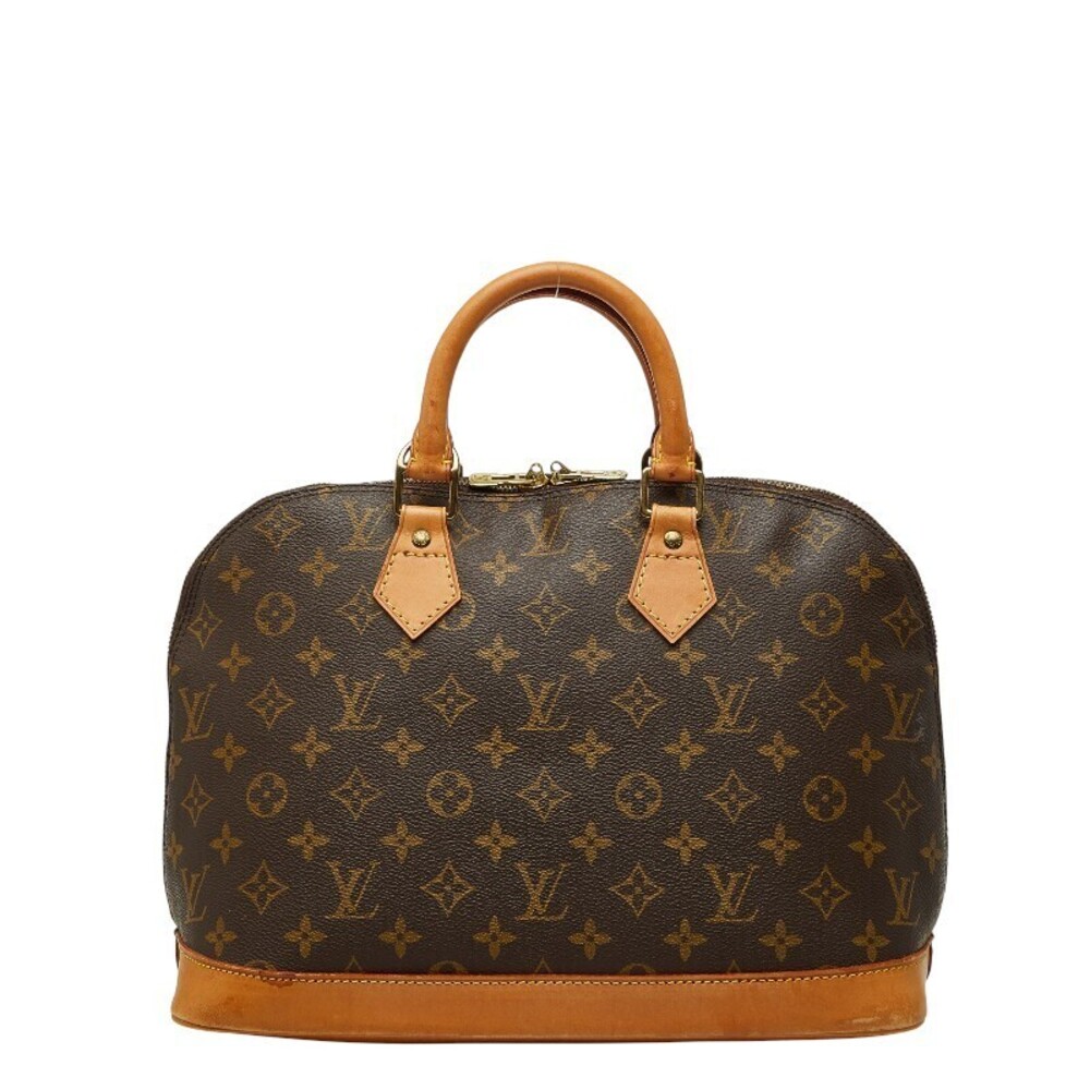 Louis Vuitton Monogram Alma Handbag Brown Leather